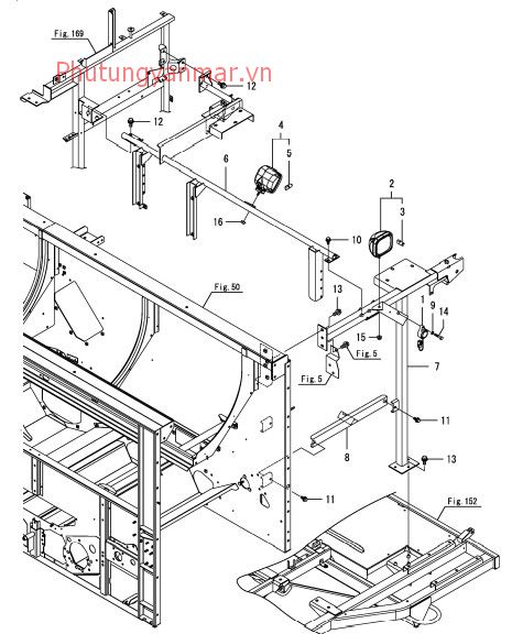 Giá đỡ thùng chứa lúa
